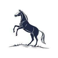 New Horse silhouette Style with white background Design Template vector