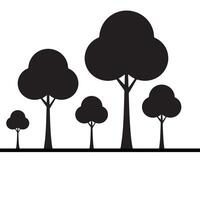 New Modern Creative simple Tree silhouette Style background template vector