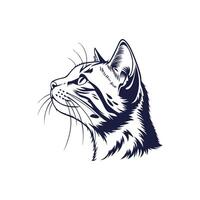 Creative Simple Cat silhouette Style with background vector