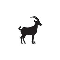 Creative Simple Goat silhouette Style with white background vector