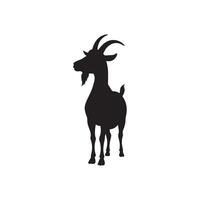 Creative Simple Goat silhouette Style with background design template vector