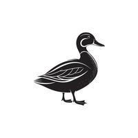 New Duck Silhouette Style white background vector