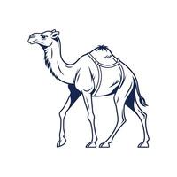 Amazing Camel silhouette Style with background design template vector