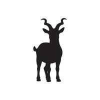 Creative Simple Goat silhouette Style with design template vector