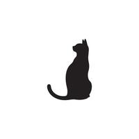 The Cat silhouette Style with background vector