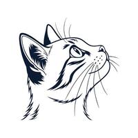 Creative Cat silhouette Style with background vector