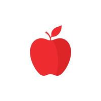 Creative simple Apple silhouette Style with white Background Design template vector
