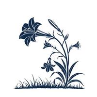 Creative Simple flower silhouette Style with vector