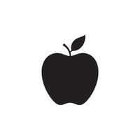 Creative simple Apple silhouette Style white Background Design vector