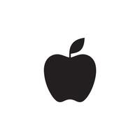 Creative simple Apple silhouette with white Background Design vector