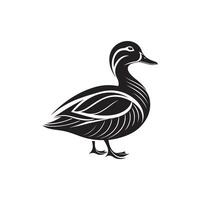 New Simple Duck Silhouette Style white background vector