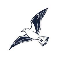 Creative Simple Bird silhouette Style with white background template vector