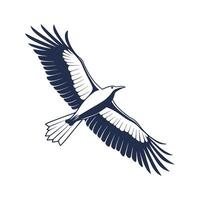 Creative Bird silhouette Style with white background template vector