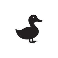 New Modern Duck Silhouette Style with background vector