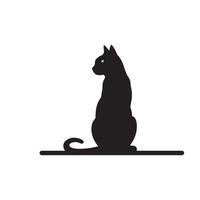 The Cat silhouette Style with design vector