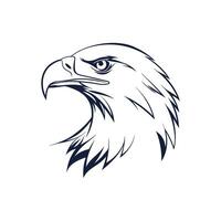 Creative Simple Hawk Face silhouette Style background design template vector