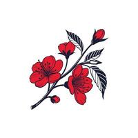 Creative flower silhouette Style with white background template vector