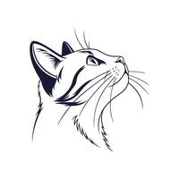 Creative Simple Cat silhouette Style white background template vector
