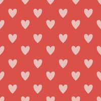 Heart seamless pattern. Endless ornament with beautiful hearts for Valentine's Day.Valentine's day with colorful hearts. Red and pink. Suitable for gift wrap or greeting card. vector