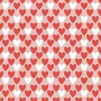 Simple heart seamless pattern. Valentine's day with colorful hearts. Endless ornament with beautiful hearts for Valentine's Day. Red and pink. Suitable for gift wrap or greeting card. vector