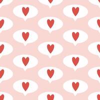 Simple heart seamless pattern.Red and pink. Valentine's day with colorful hearts. Endless ornament with hearts for Valentine's Day. Red and pink. Suitable for gift wrap or greeting card. vector