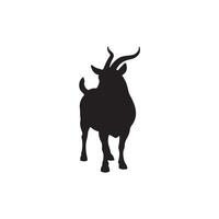 Creative Simple Goat silhouette Style with white background design template vector