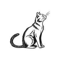 Creative Simple Cat silhouette Style with white background design vector