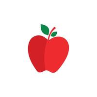 Creative simple Apple silhouette Style with white Background Template vector