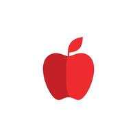 Creative simple Apple silhouette Style with white Background Design vector