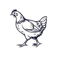 Creative simple Hen silhouette Style vector