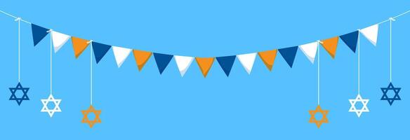 Hanging pennant decoration for Hanukkah. vector