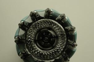 Futuristic Wheel Design In Black And Grey Colors. Stock Photo For Wheel Concept Illustration