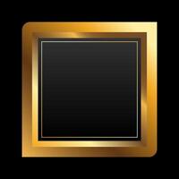 Luxury realistic gold frame isolated on black background vector