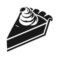 A slice of pie with whipped cream on top vector