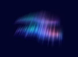 Northern lights shining in night sky realistic illustration. Magical atmosphere of aurora borealis 3d object on dark background vector