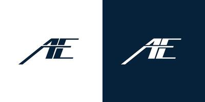 Sophisticated and modern AE logo design vector