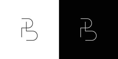 Unique and modern initial PB logo design vector
