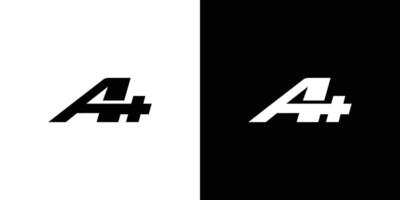 Unique and modern A plus logo design vector