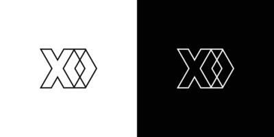 Modern and sophisticated initial XO logo design vector