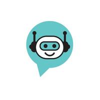 Robot icon. Bot sign design. Chatbot symbol concept. Voice support service bot. Online support bot. vector