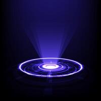 Abstract background with tech circles and rays vector