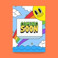 Coming Soon Banner with Nature Vibes Poster design vector