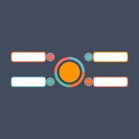 A flat design of a circle with four different colors vector