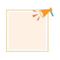 Advertisement Banner with Megaphone vector
