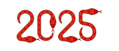 chinese new year year of the snake 2025 sign symbol vector