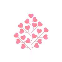 heart tree design isolated on white background vector