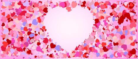 heart love Happy Valentine Day template background vector