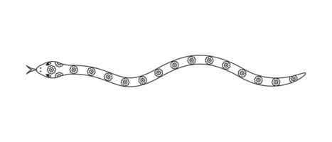 line icon snake design on white background vector