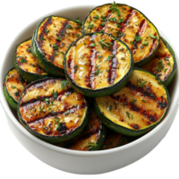 grilled zucchini in a bowl png