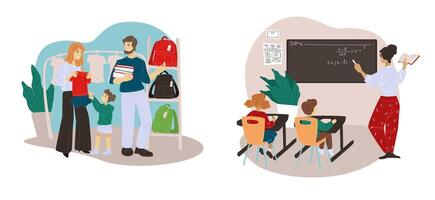 back to School Preparation Concept vector